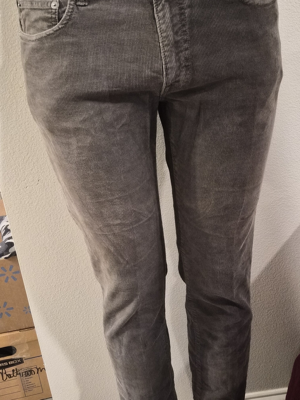 J.Crew Men's Fine Corduroy Pants W34 L34 Khaki Brown Slim Fit 5-Pocket